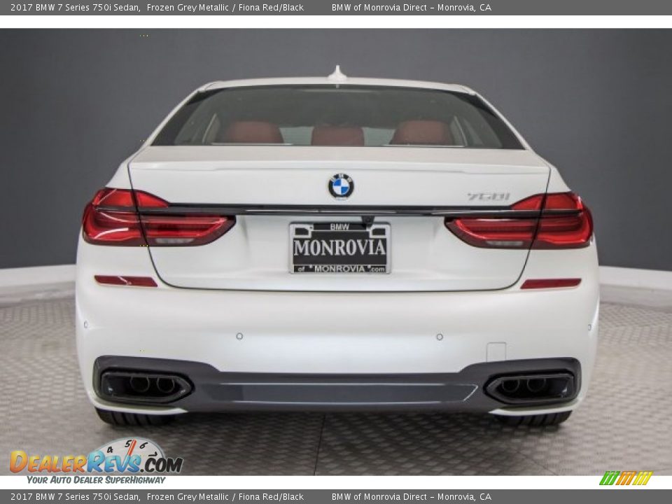 2017 BMW 7 Series 750i Sedan Frozen Grey Metallic / Fiona Red/Black Photo #3