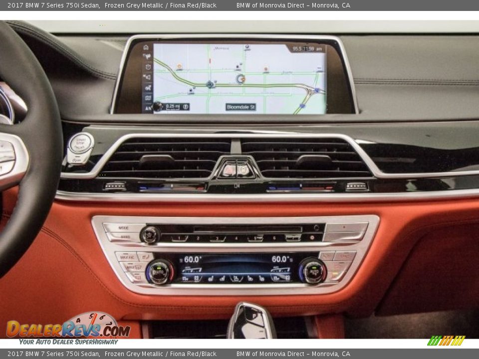 2017 BMW 7 Series 750i Sedan Frozen Grey Metallic / Fiona Red/Black Photo #5