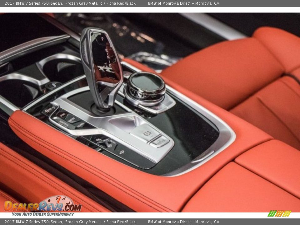 2017 BMW 7 Series 750i Sedan Frozen Grey Metallic / Fiona Red/Black Photo #6