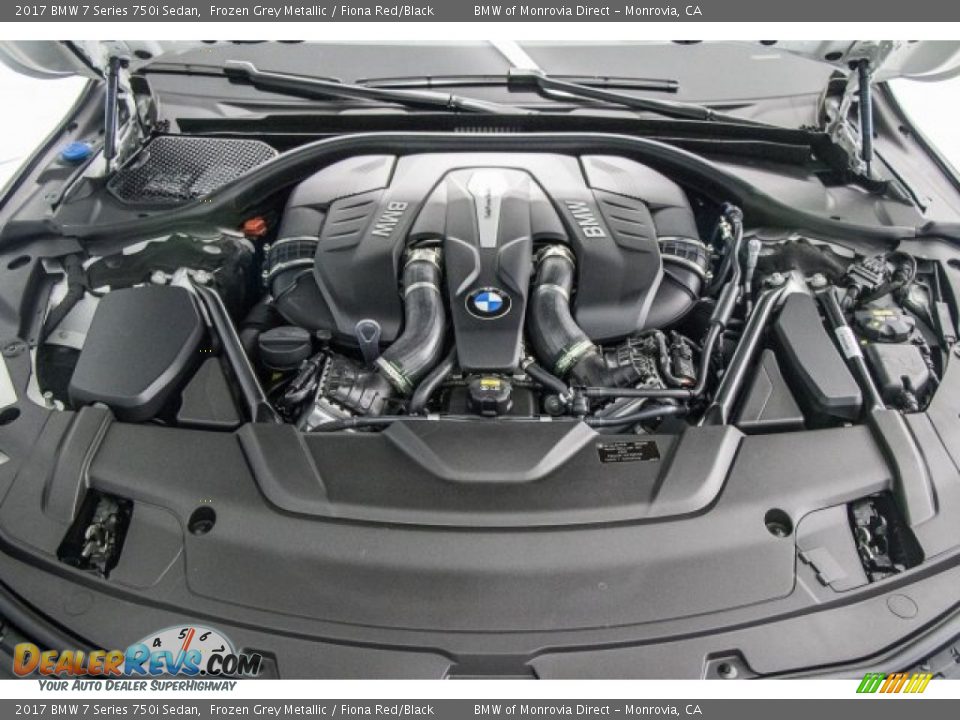 2017 BMW 7 Series 750i Sedan Frozen Grey Metallic / Fiona Red/Black Photo #8