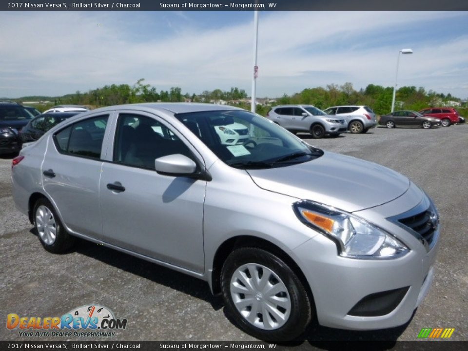 2017 Nissan Versa S Brilliant Silver / Charcoal Photo #1