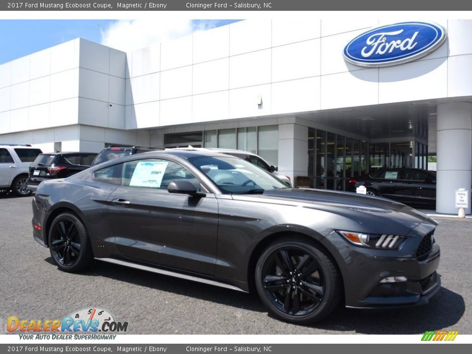 2017 Ford Mustang Ecoboost Coupe Magnetic / Ebony Photo #1