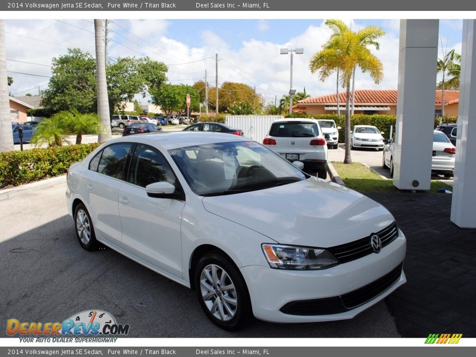 2014 Volkswagen Jetta SE Sedan Pure White / Titan Black Photo #1