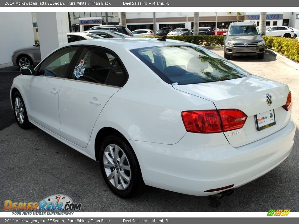 2014 Volkswagen Jetta SE Sedan Pure White / Titan Black Photo #6