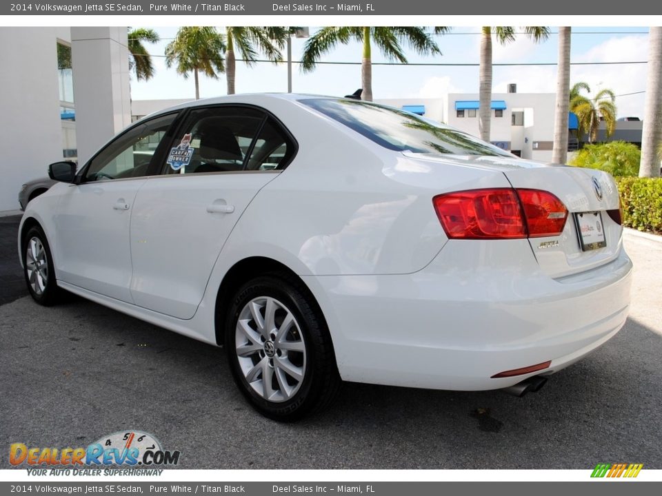 2014 Volkswagen Jetta SE Sedan Pure White / Titan Black Photo #7