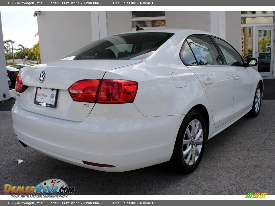 2014 Volkswagen Jetta SE Sedan Pure White / Titan Black Photo #10