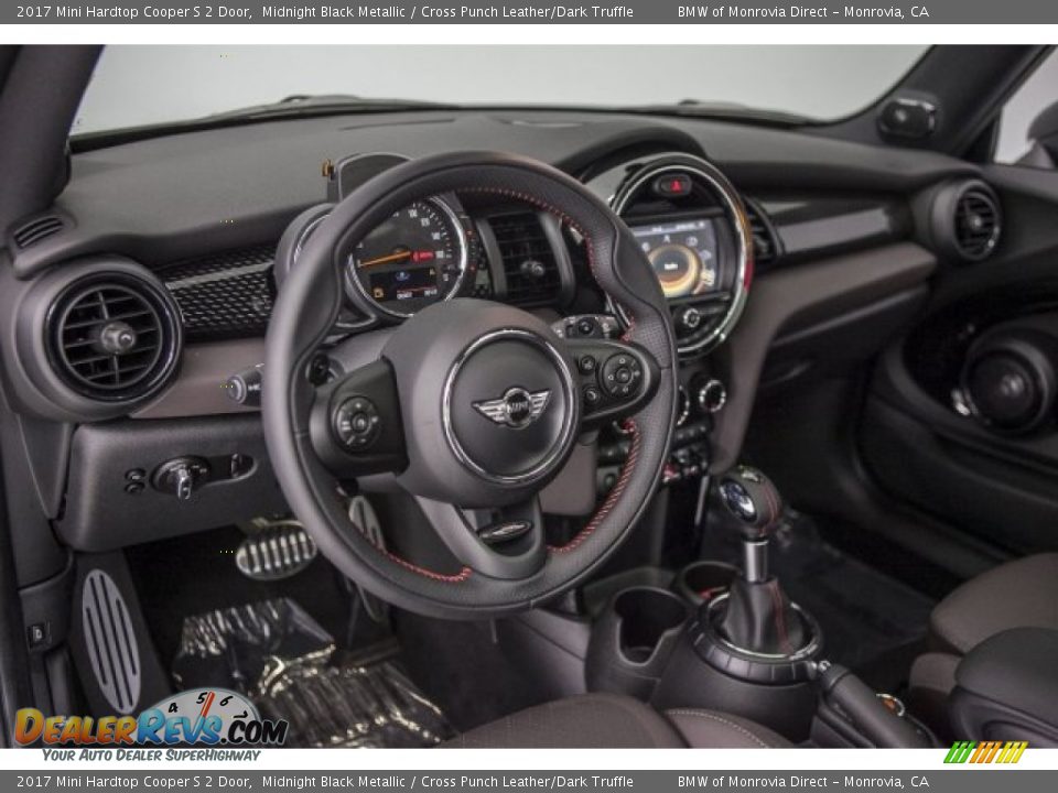 2017 Mini Hardtop Cooper S 2 Door Midnight Black Metallic / Cross Punch Leather/Dark Truffle Photo #6