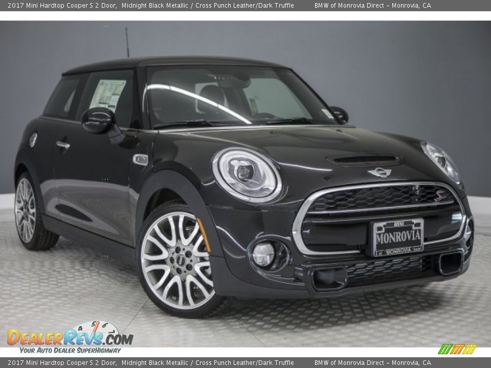 2017 Mini Hardtop Cooper S 2 Door Midnight Black Metallic / Cross Punch Leather/Dark Truffle Photo #12