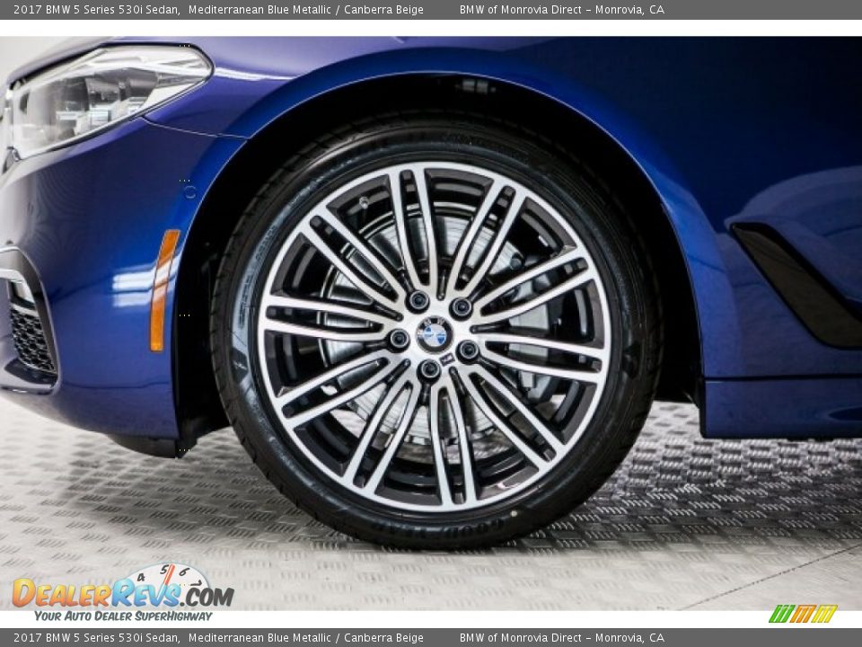 2017 BMW 5 Series 530i Sedan Mediterranean Blue Metallic / Canberra Beige Photo #9