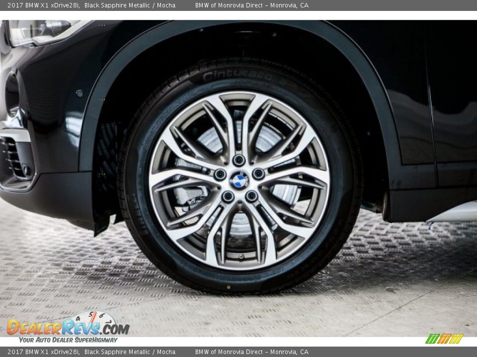 2017 BMW X1 xDrive28i Black Sapphire Metallic / Mocha Photo #9