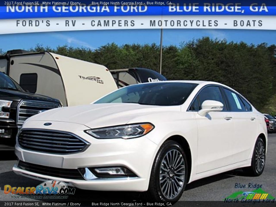 2017 Ford Fusion SE White Platinum / Ebony Photo #1