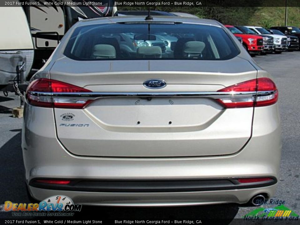 2017 Ford Fusion S White Gold / Medium Light Stone Photo #4