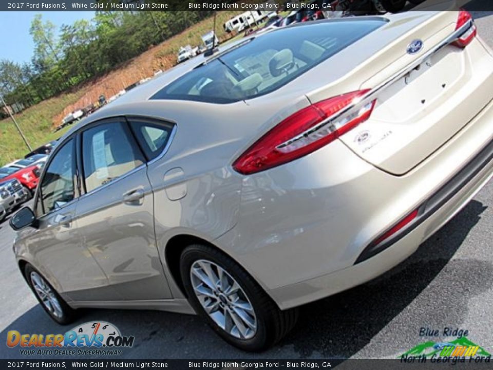 2017 Ford Fusion S White Gold / Medium Light Stone Photo #33