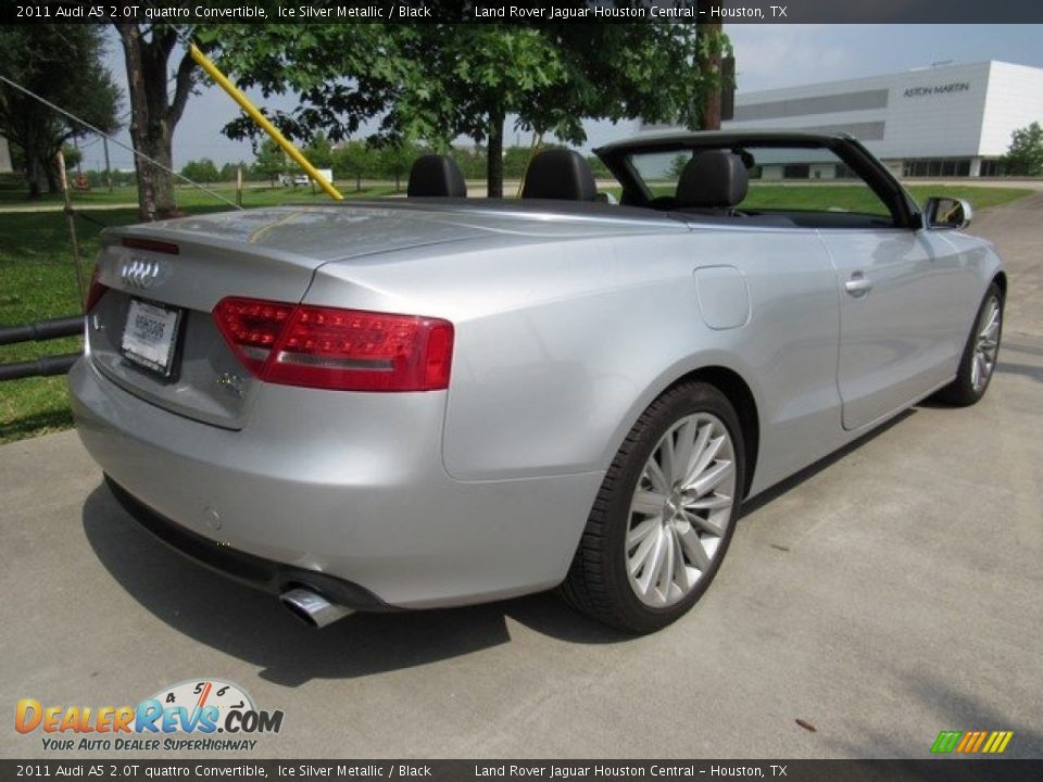 2011 Audi A5 2.0T quattro Convertible Ice Silver Metallic / Black Photo #7