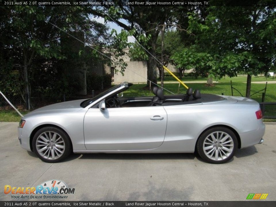 2011 Audi A5 2.0T quattro Convertible Ice Silver Metallic / Black Photo #11