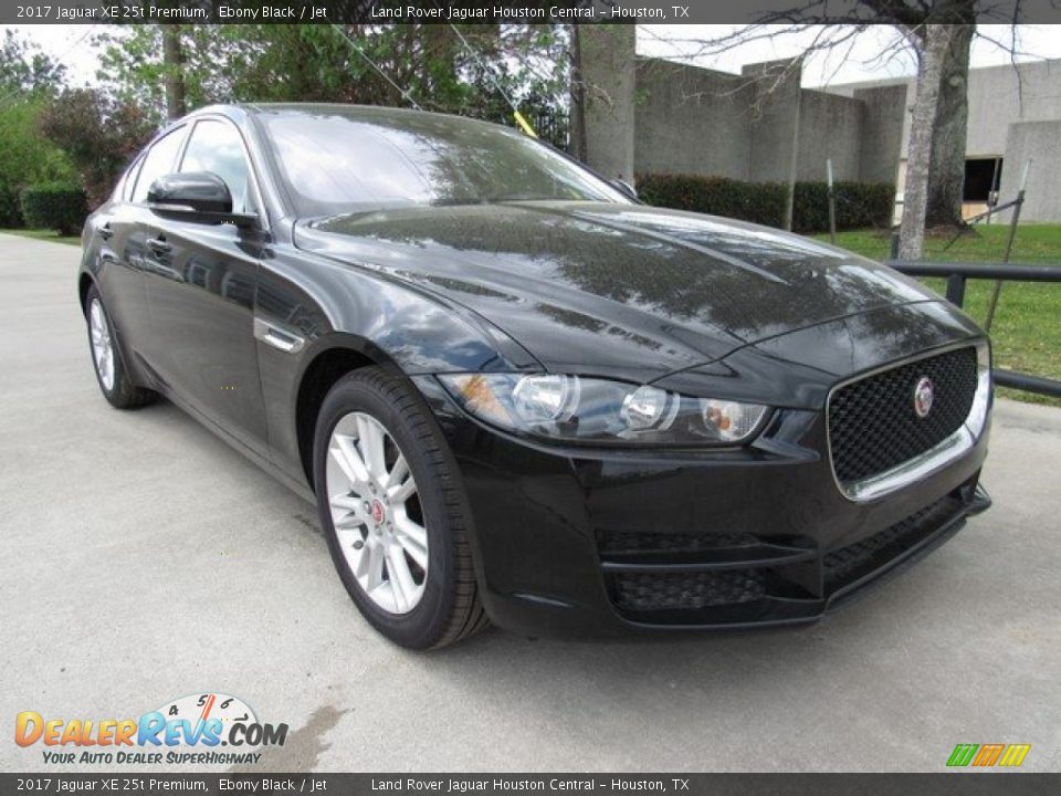 2017 Jaguar XE 25t Premium Ebony Black / Jet Photo #2