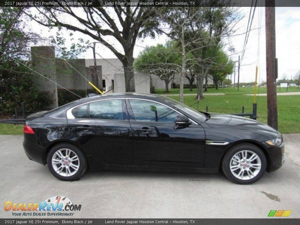 2017 Jaguar XE 25t Premium Ebony Black / Jet Photo #6