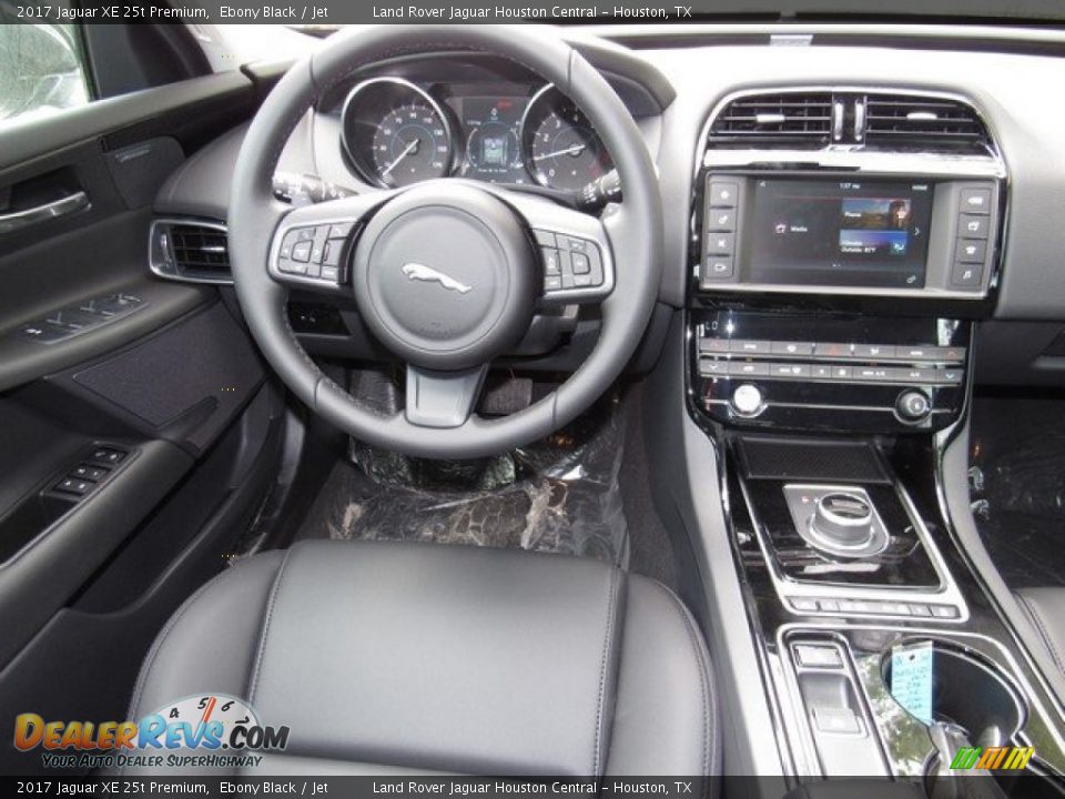 2017 Jaguar XE 25t Premium Ebony Black / Jet Photo #13
