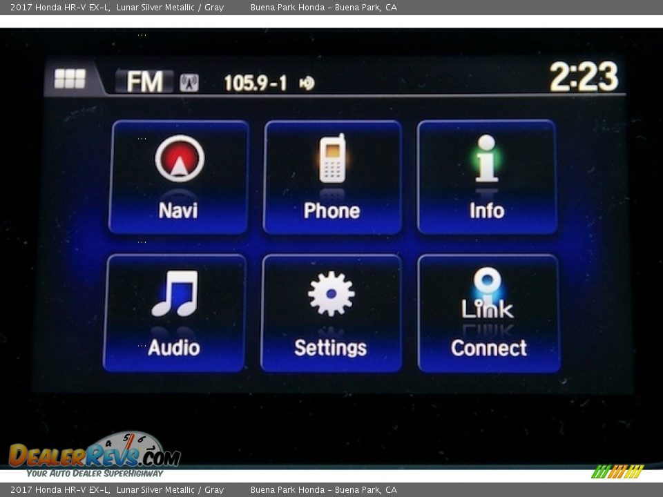 2017 Honda HR-V EX-L Lunar Silver Metallic / Gray Photo #16