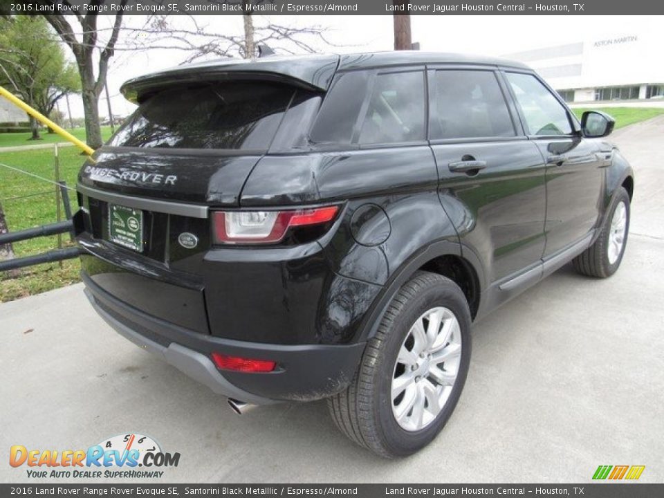 2016 Land Rover Range Rover Evoque SE Santorini Black Metalllic / Espresso/Almond Photo #7