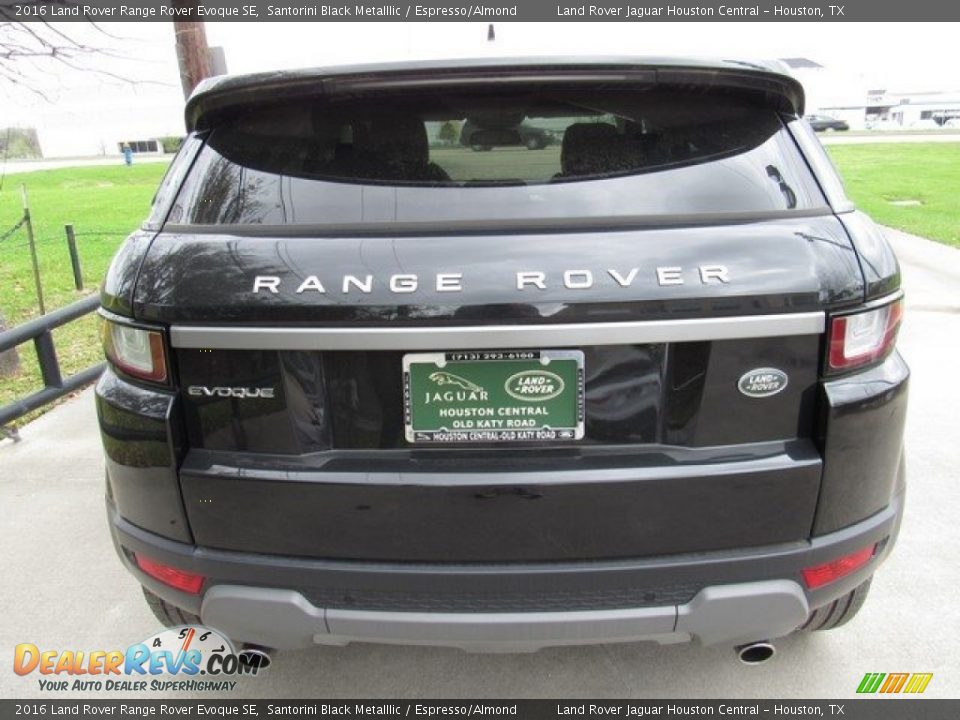 2016 Land Rover Range Rover Evoque SE Santorini Black Metalllic / Espresso/Almond Photo #8