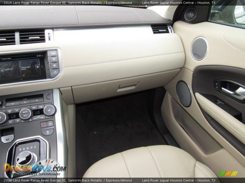 2016 Land Rover Range Rover Evoque SE Santorini Black Metalllic / Espresso/Almond Photo #14