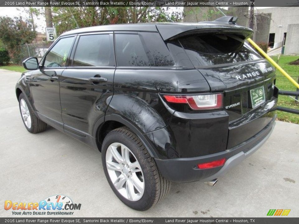 2016 Land Rover Range Rover Evoque SE Santorini Black Metalllic / Ebony/Ebony Photo #12