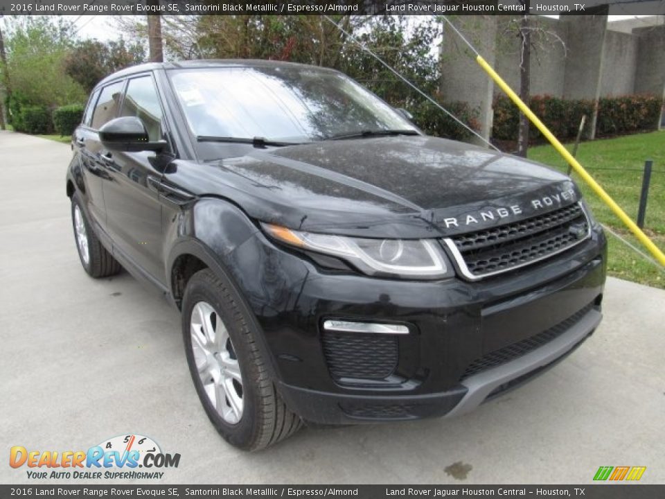 2016 Land Rover Range Rover Evoque SE Santorini Black Metalllic / Espresso/Almond Photo #2