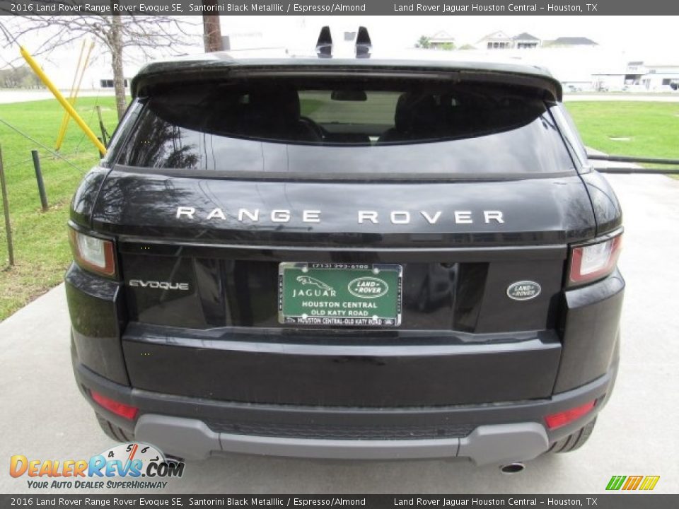 2016 Land Rover Range Rover Evoque SE Santorini Black Metalllic / Espresso/Almond Photo #8