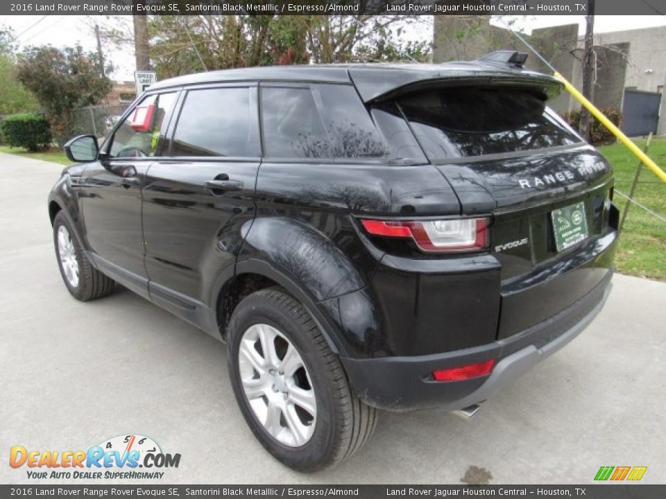 2016 Land Rover Range Rover Evoque SE Santorini Black Metalllic / Espresso/Almond Photo #12