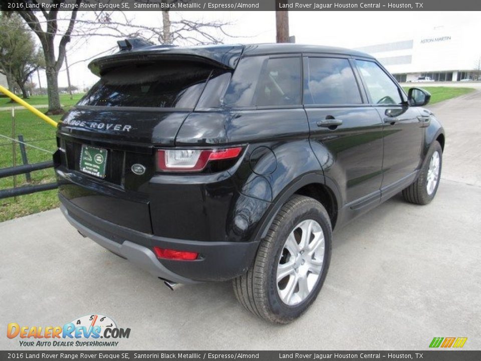2016 Land Rover Range Rover Evoque SE Santorini Black Metalllic / Espresso/Almond Photo #7