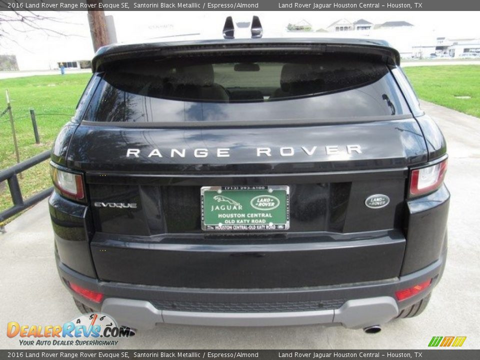 2016 Land Rover Range Rover Evoque SE Santorini Black Metalllic / Espresso/Almond Photo #8