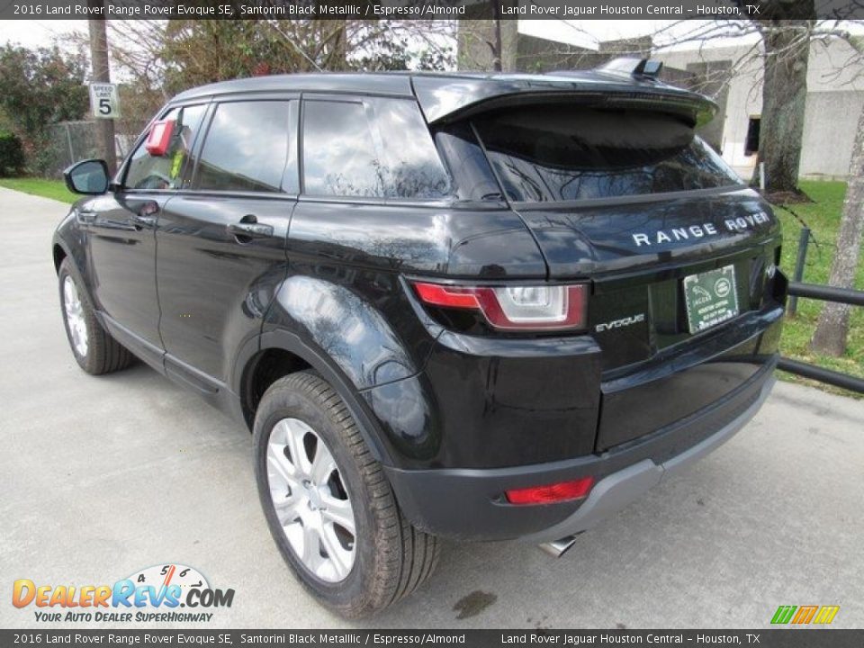 2016 Land Rover Range Rover Evoque SE Santorini Black Metalllic / Espresso/Almond Photo #12