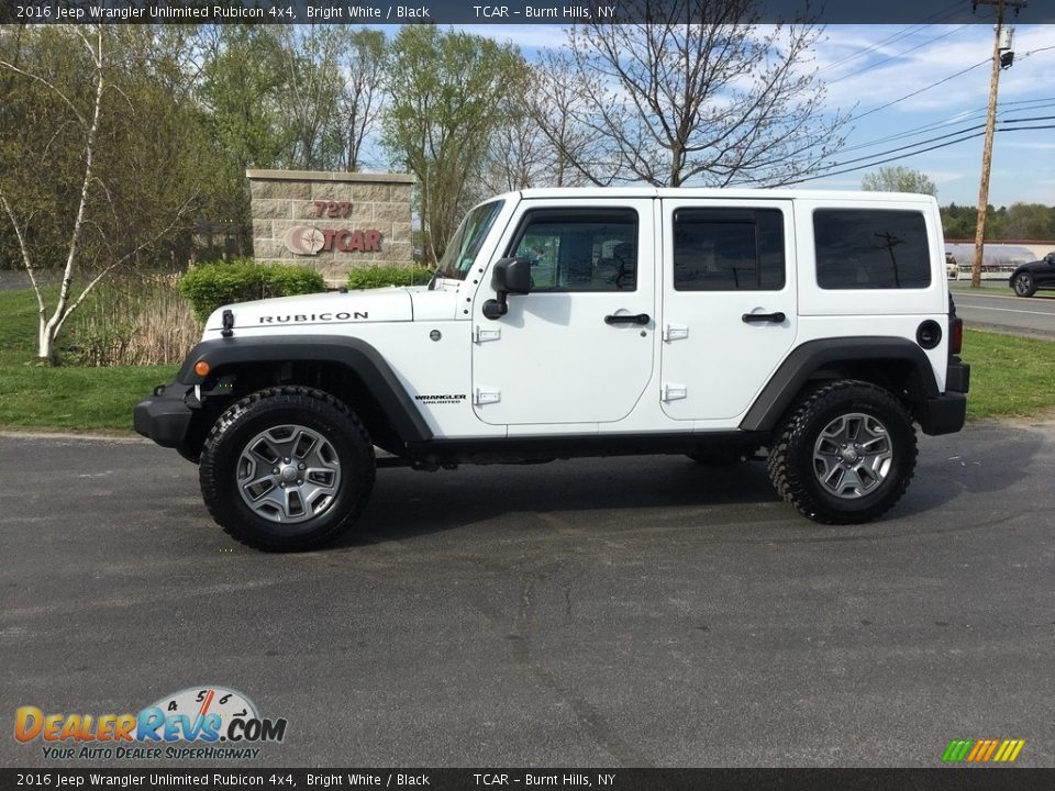 2016 Jeep Wrangler Unlimited Rubicon 4x4 Bright White / Black Photo #1