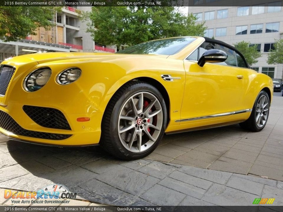 2016 Bentley Continental GTC V8 Monaco Yellow / Beluga Photo #1