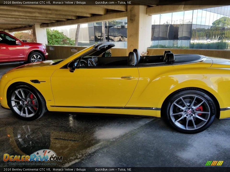 2016 Bentley Continental GTC V8 Monaco Yellow / Beluga Photo #2