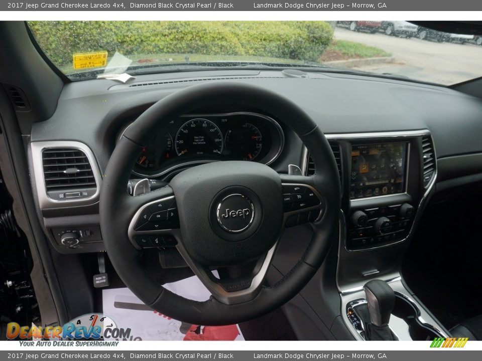 2017 Jeep Grand Cherokee Laredo 4x4 Diamond Black Crystal Pearl / Black Photo #7