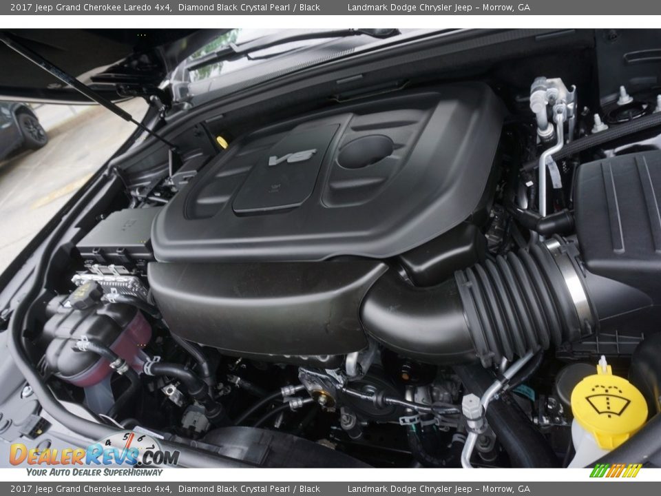 2017 Jeep Grand Cherokee Laredo 4x4 Diamond Black Crystal Pearl / Black Photo #8