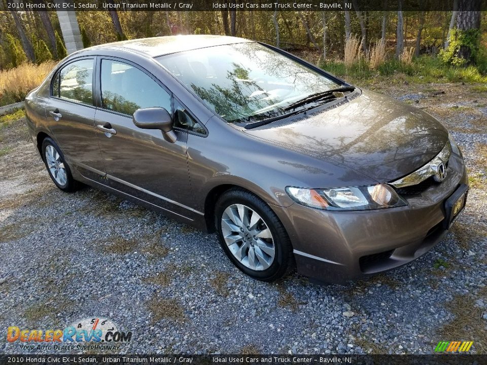 2010 Honda Civic EX-L Sedan Urban Titanium Metallic / Gray Photo #3