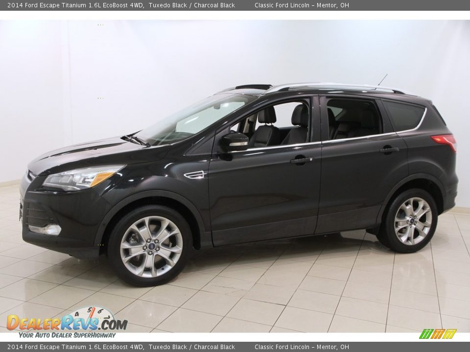 2014 Ford Escape Titanium 1.6L EcoBoost 4WD Tuxedo Black / Charcoal Black Photo #3