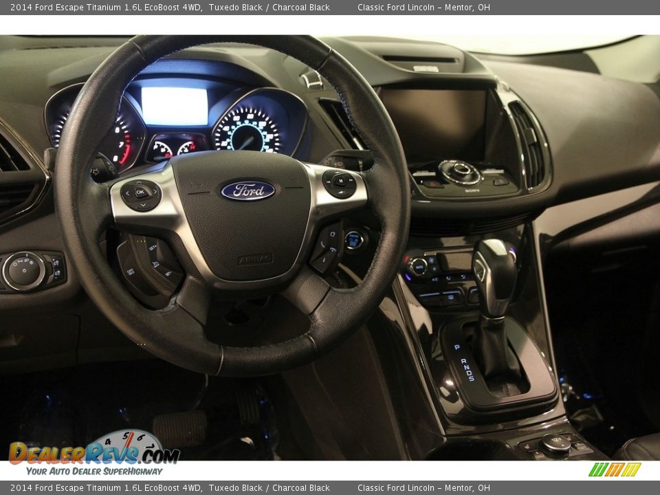 2014 Ford Escape Titanium 1.6L EcoBoost 4WD Tuxedo Black / Charcoal Black Photo #6