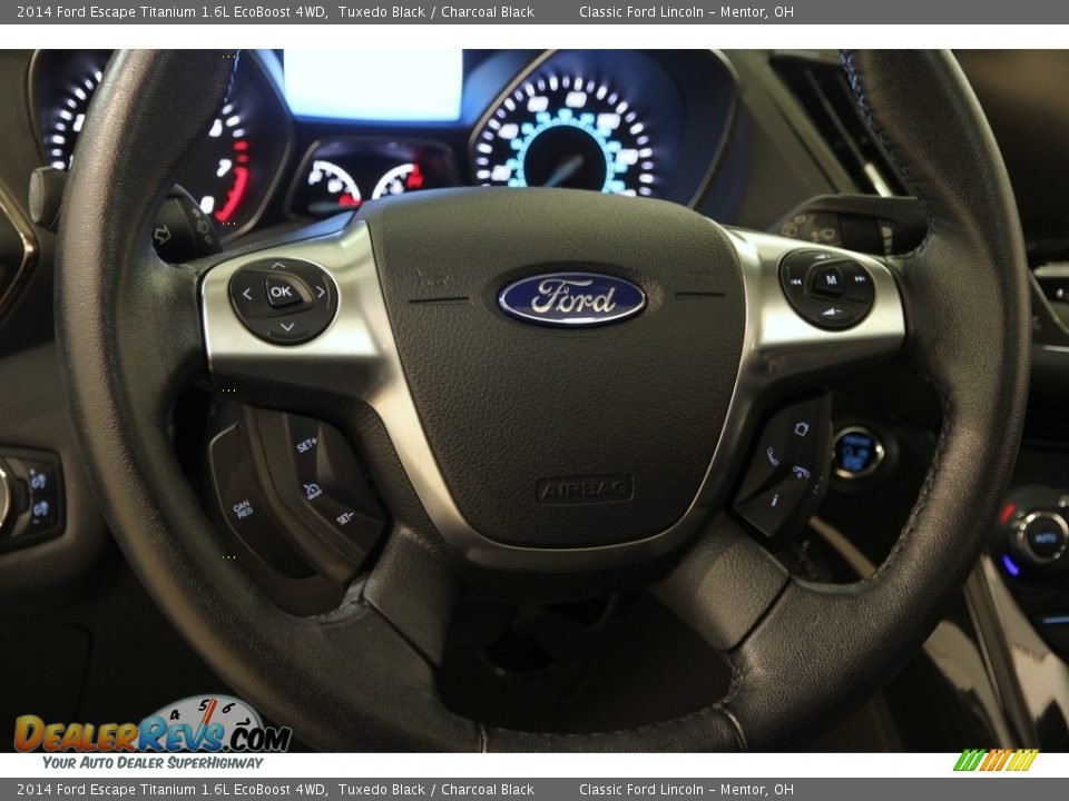 2014 Ford Escape Titanium 1.6L EcoBoost 4WD Tuxedo Black / Charcoal Black Photo #7