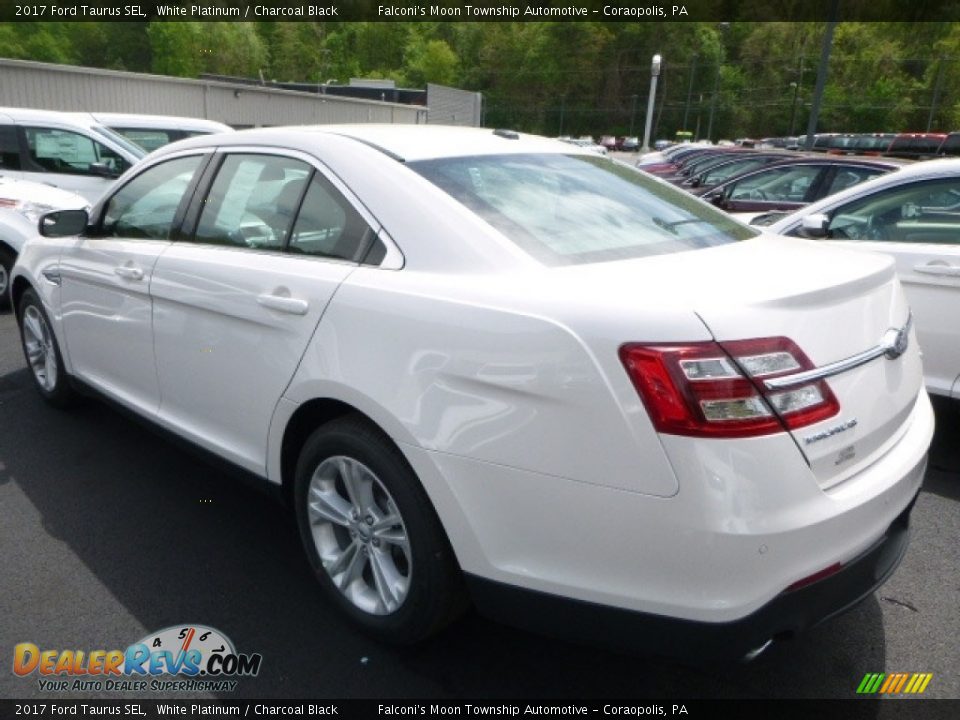 2017 Ford Taurus SEL White Platinum / Charcoal Black Photo #2