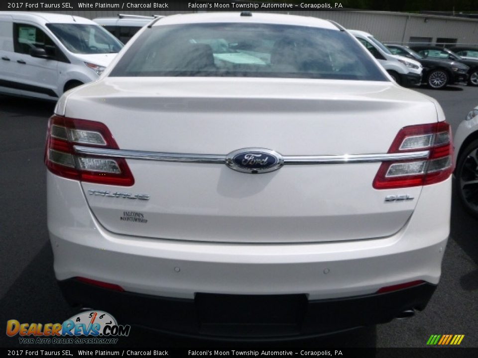 2017 Ford Taurus SEL White Platinum / Charcoal Black Photo #3
