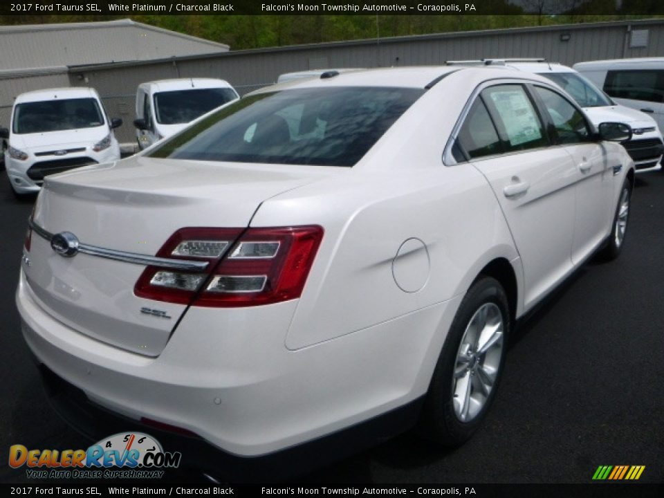 2017 Ford Taurus SEL White Platinum / Charcoal Black Photo #4