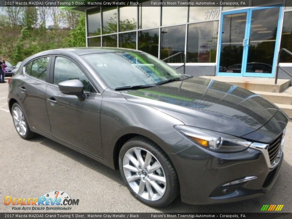 2017 Mazda MAZDA3 Grand Touring 5 Door Machine Gray Metallic / Black Photo #3