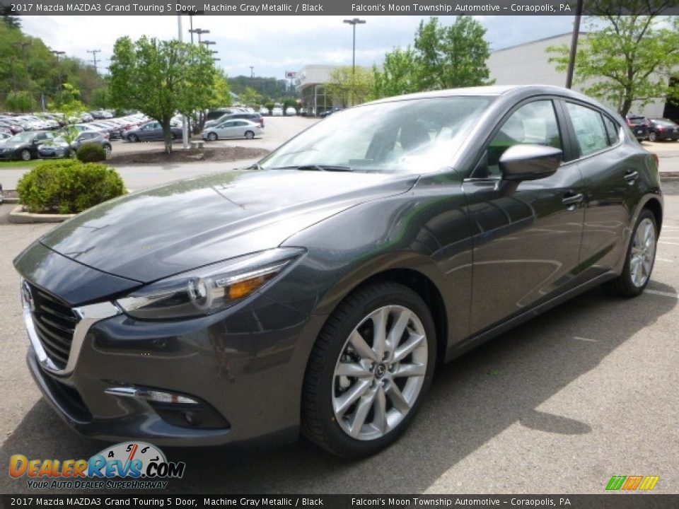 2017 Mazda MAZDA3 Grand Touring 5 Door Machine Gray Metallic / Black Photo #5