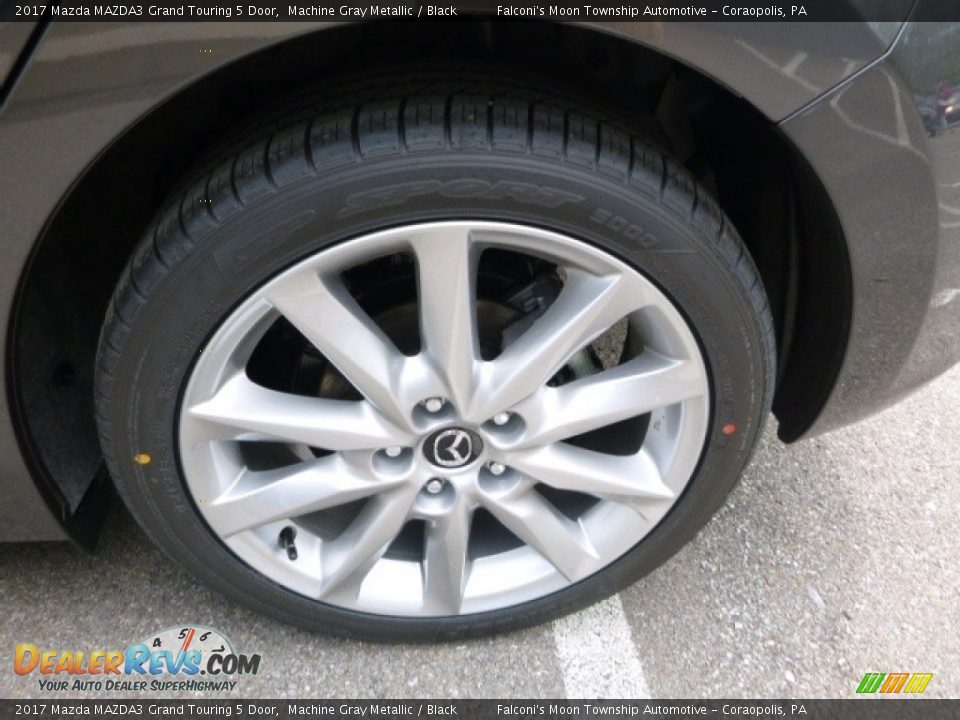 2017 Mazda MAZDA3 Grand Touring 5 Door Machine Gray Metallic / Black Photo #7