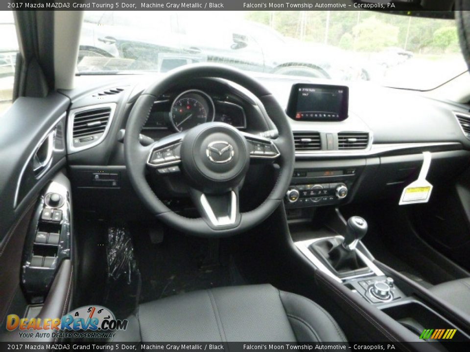 2017 Mazda MAZDA3 Grand Touring 5 Door Machine Gray Metallic / Black Photo #8