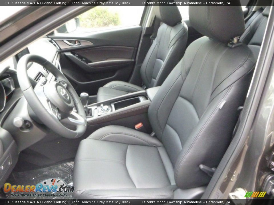 2017 Mazda MAZDA3 Grand Touring 5 Door Machine Gray Metallic / Black Photo #9